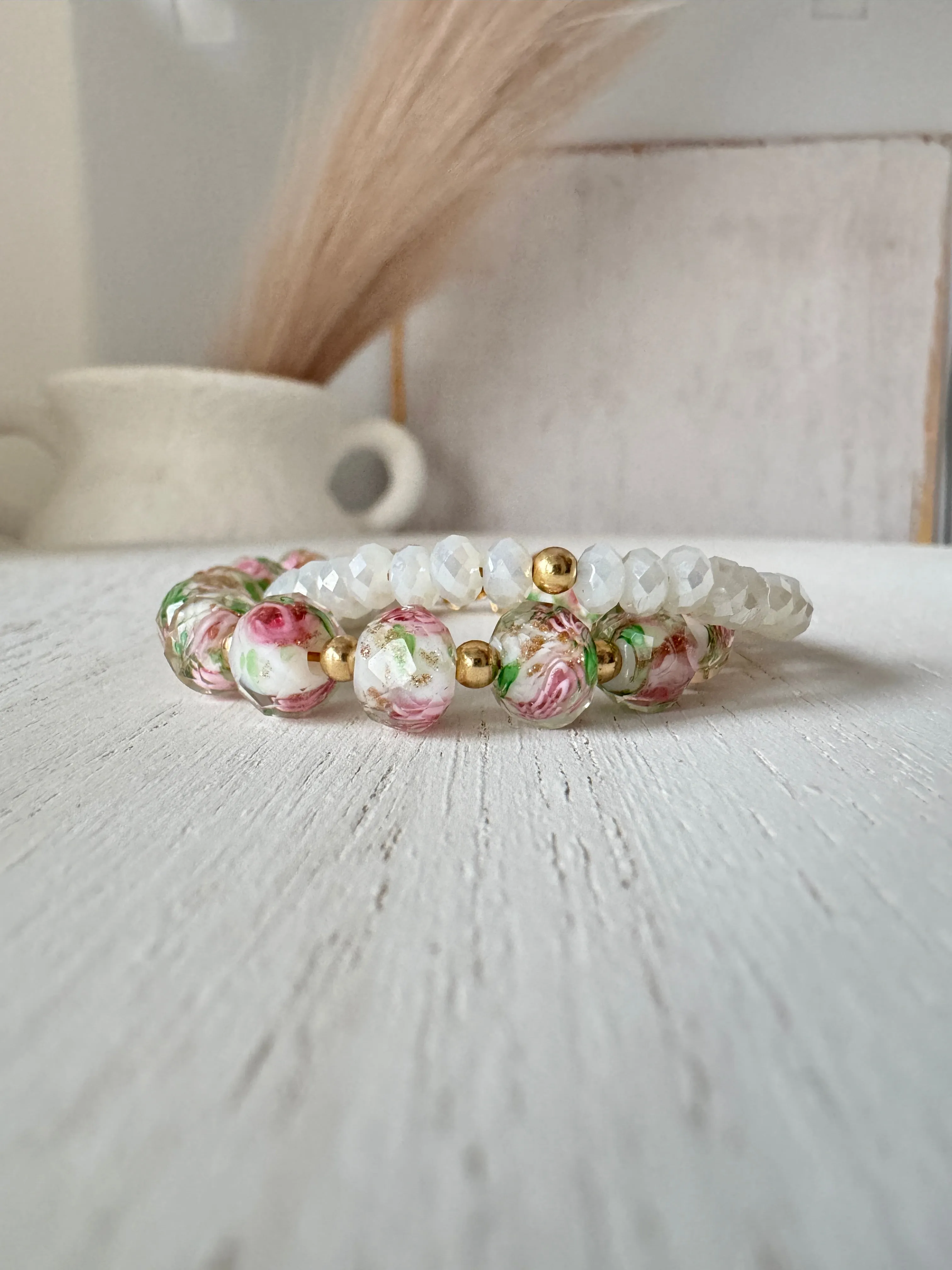Easter Floral Bracelet Stacking Set - Set of 3 or Each