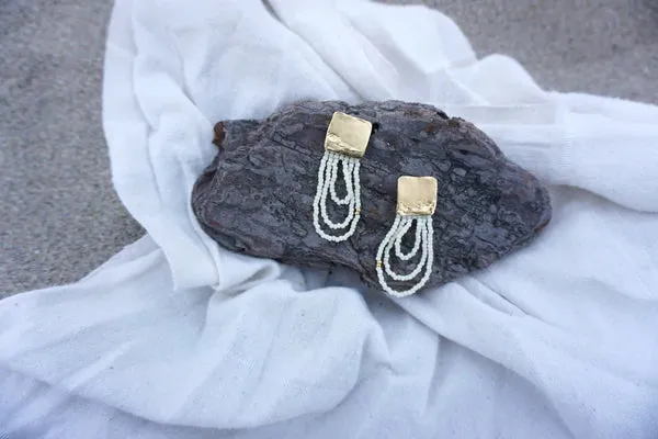 egret earrings