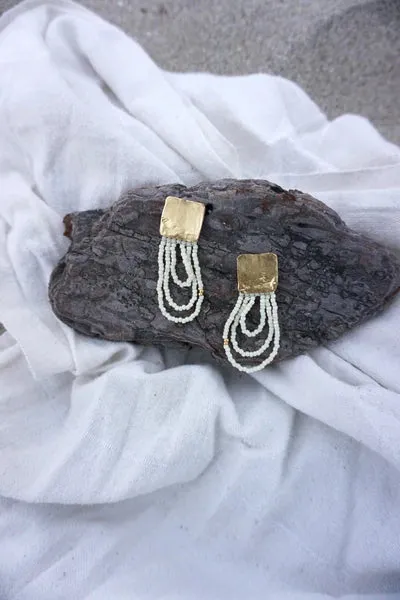 egret earrings