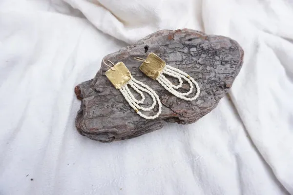 egret earrings