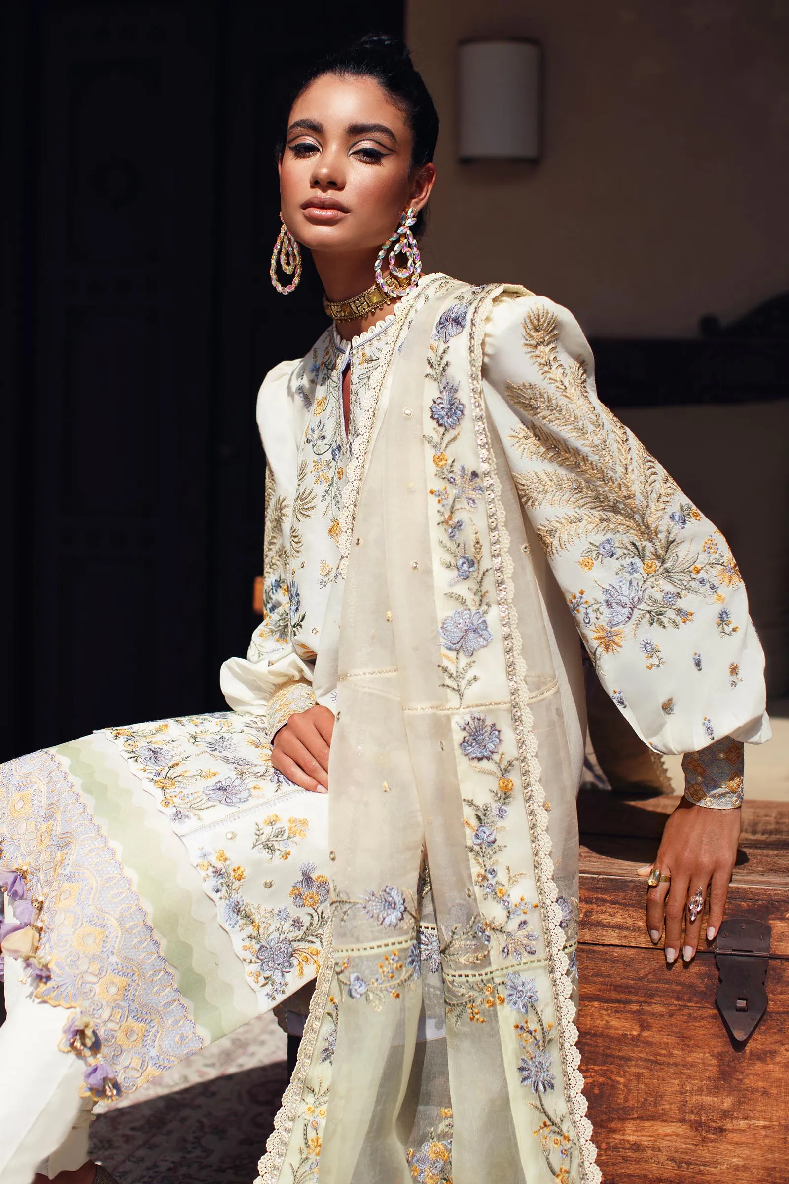 EL22-11 B (NEZIHA)  | Elan Lawn 2022 | Unstitched Embroidered Lawn Suit