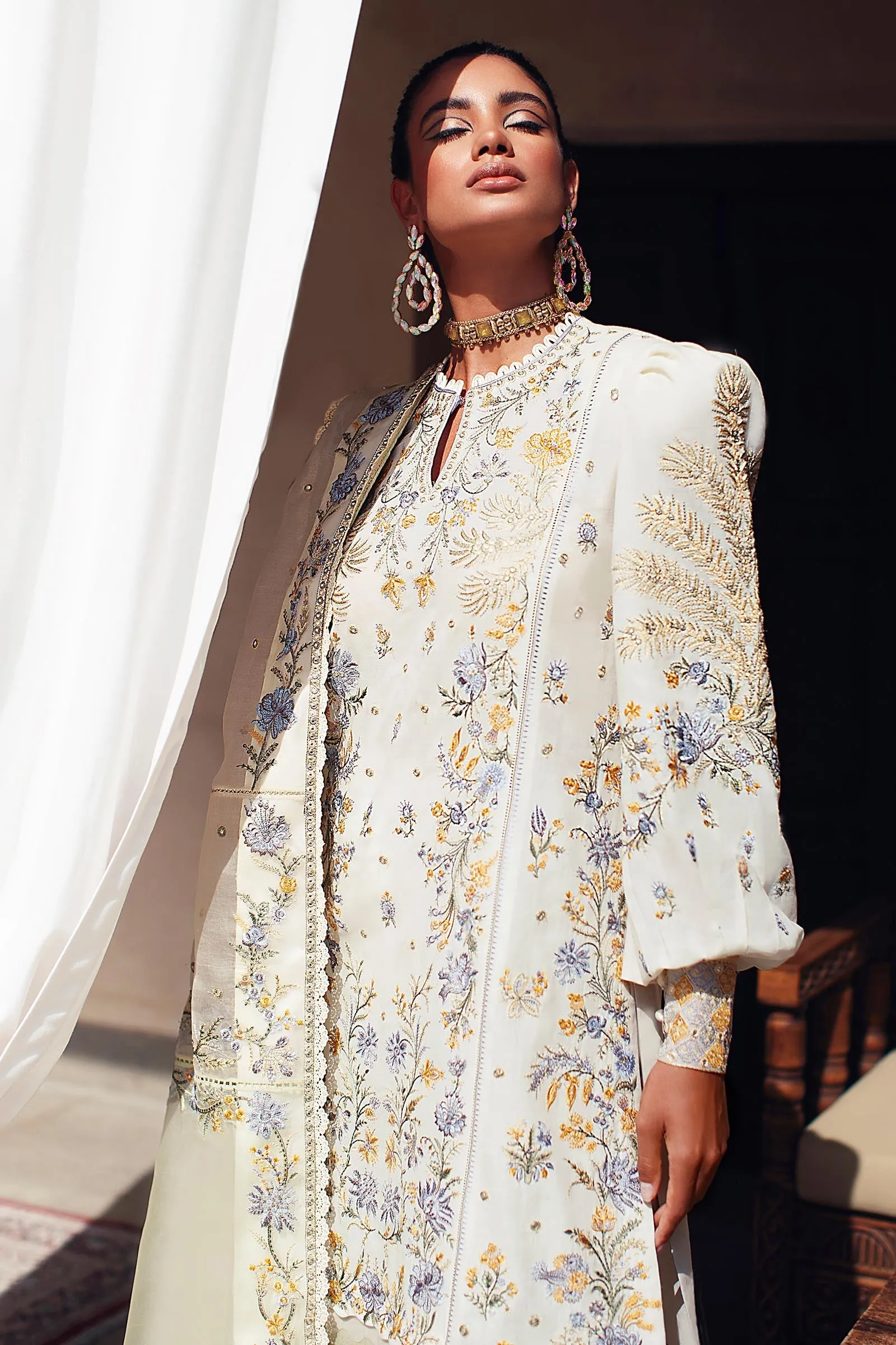 EL22-11 B (NEZIHA)  | Elan Lawn 2022 | Unstitched Embroidered Lawn Suit