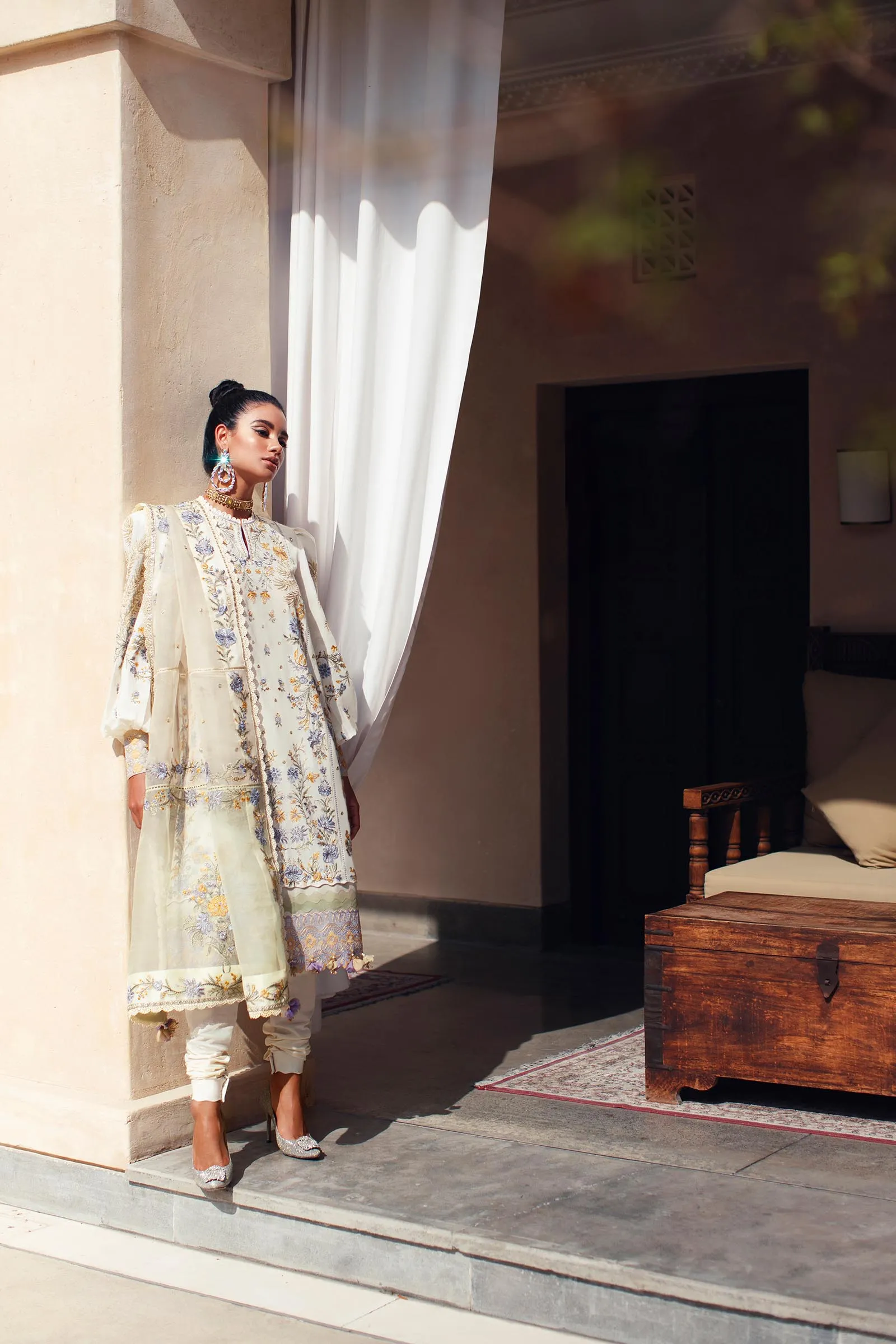 EL22-11 B (NEZIHA)  | Elan Lawn 2022 | Unstitched Embroidered Lawn Suit