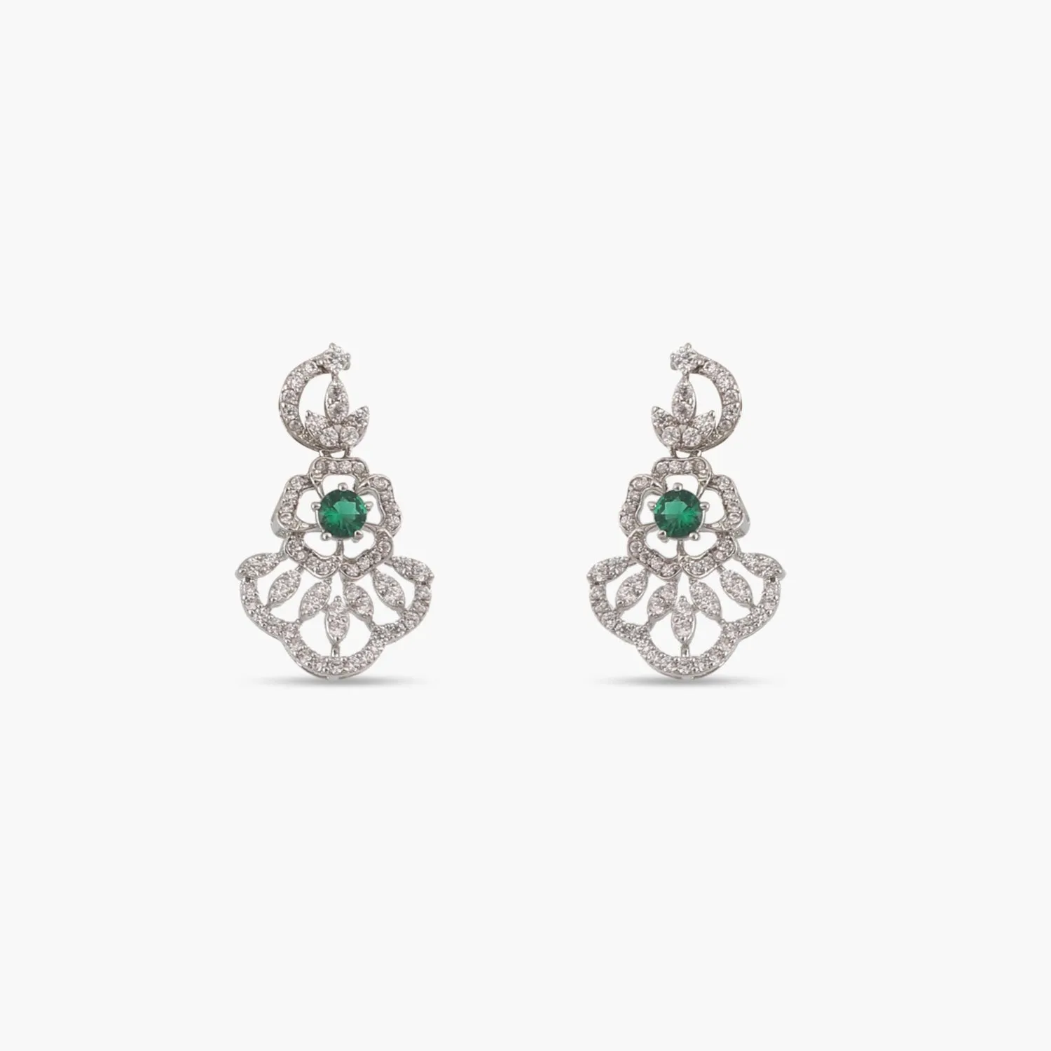 Emerald Nakshatra CZ Necklace Set