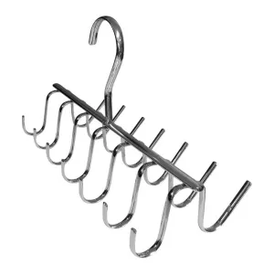 Evelots Tie, Belt, Scarf,jewelry Rack-Hanger-Closet Organizer-Chrome-14 Hooks