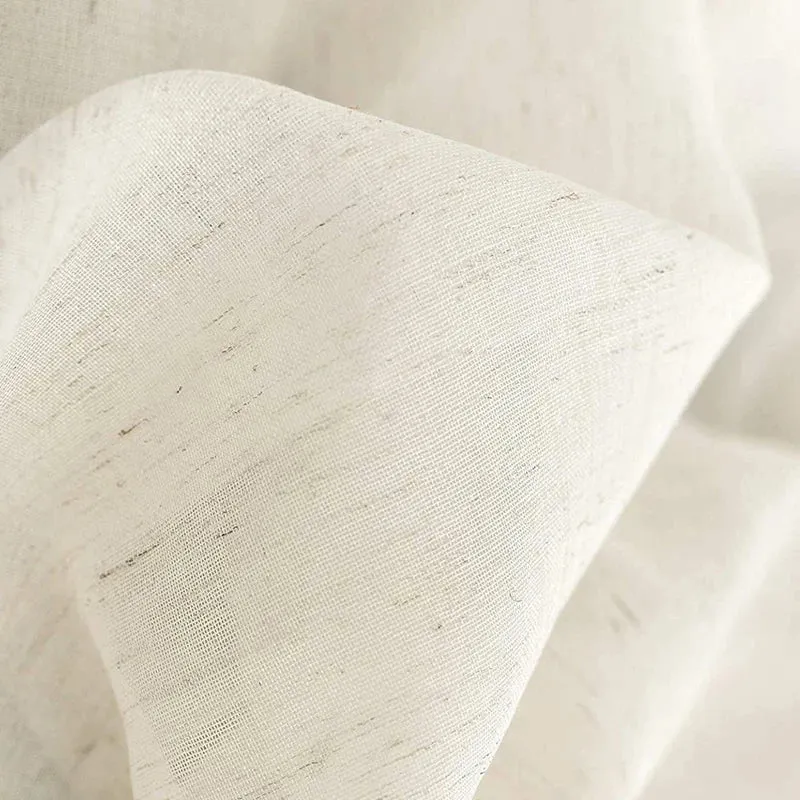 Evelyn Beige Linen Sheer Curtains