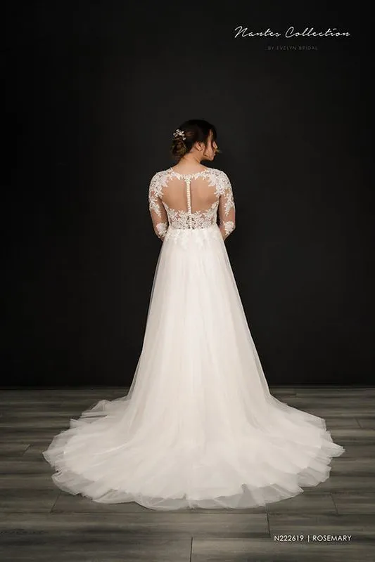 Evelyn Bridals Size 10 N222619 Rosemary Ivory Gown