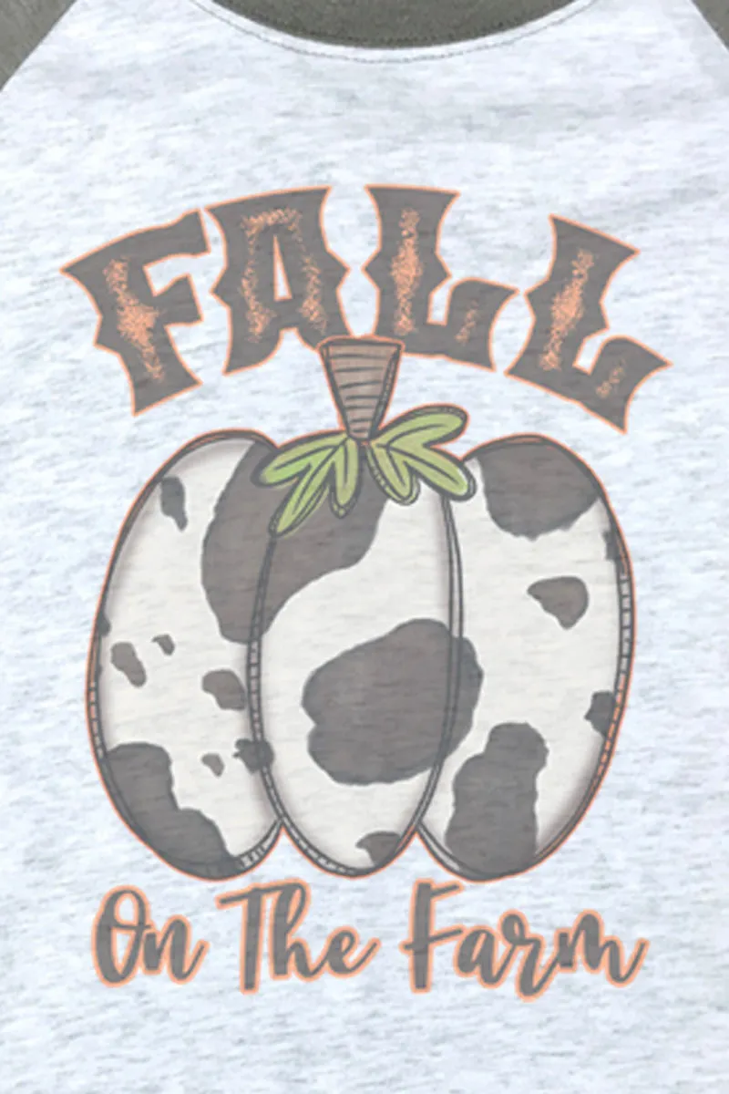Fall On The Farm Tri-Blend Unisex 3/4 Raglan