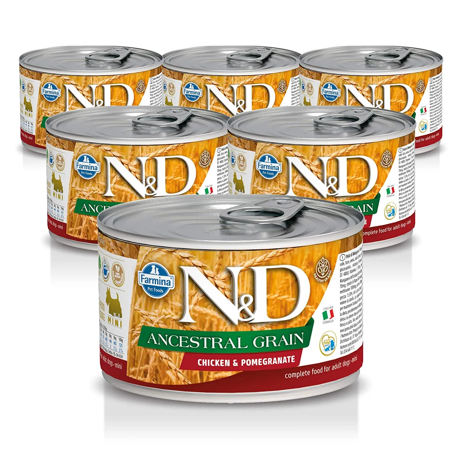 Farmina N&D Adult Ancestral Grain, Chicken & Pomegranate Wet Dog Food for Mini Breed
