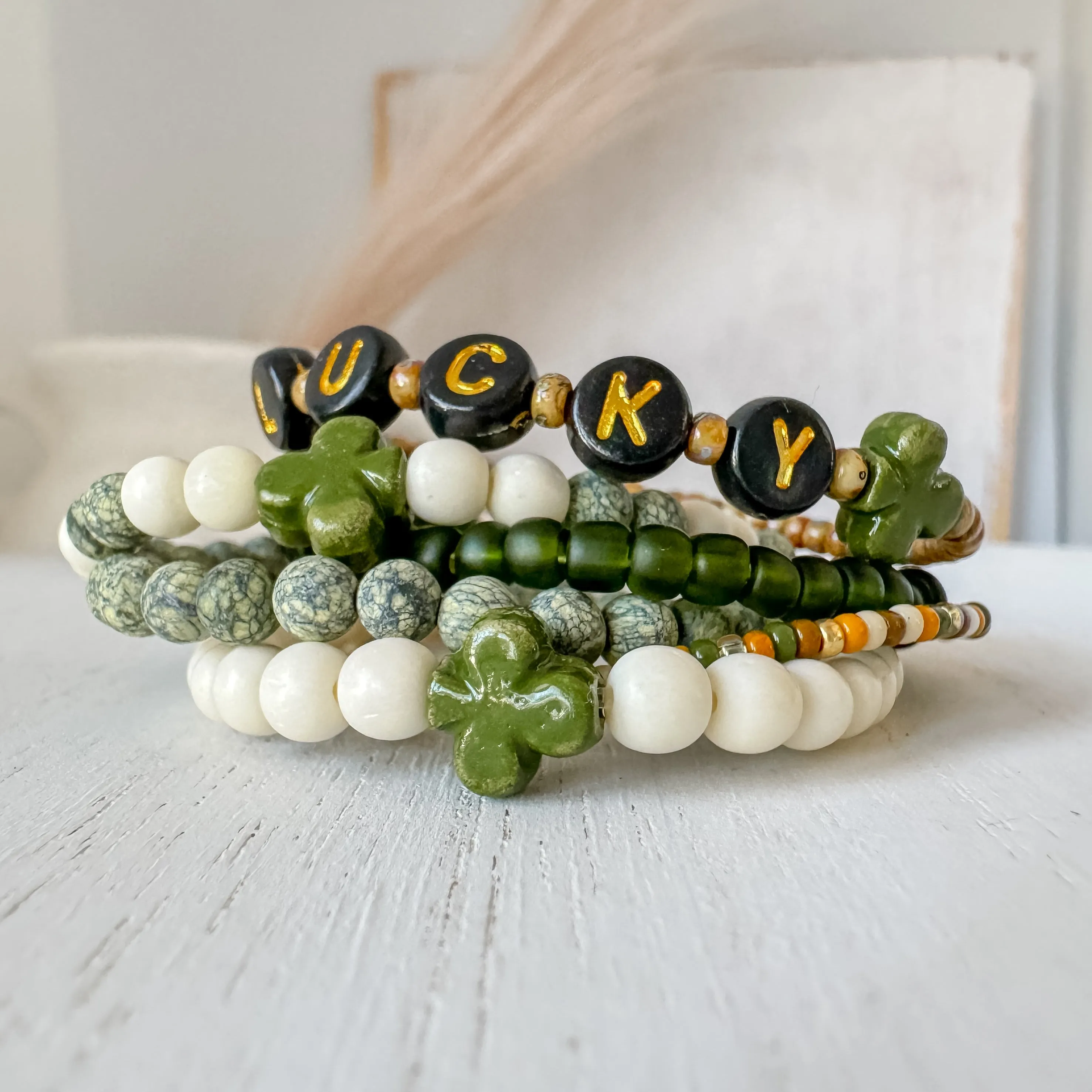 Feelin’ LUCKY Boys Saint Patrick’s Day Bracelets - Set of 3 or Each - Unisex Options
