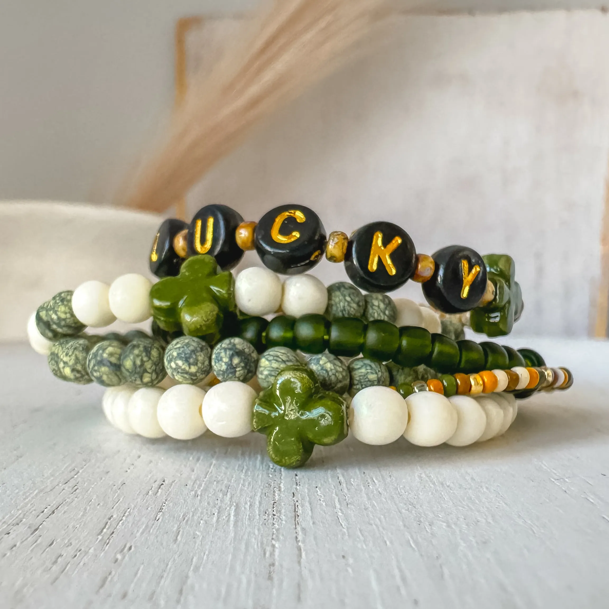 Feelin’ LUCKY Boys Saint Patrick’s Day Bracelets - Set of 3 or Each - Unisex Options