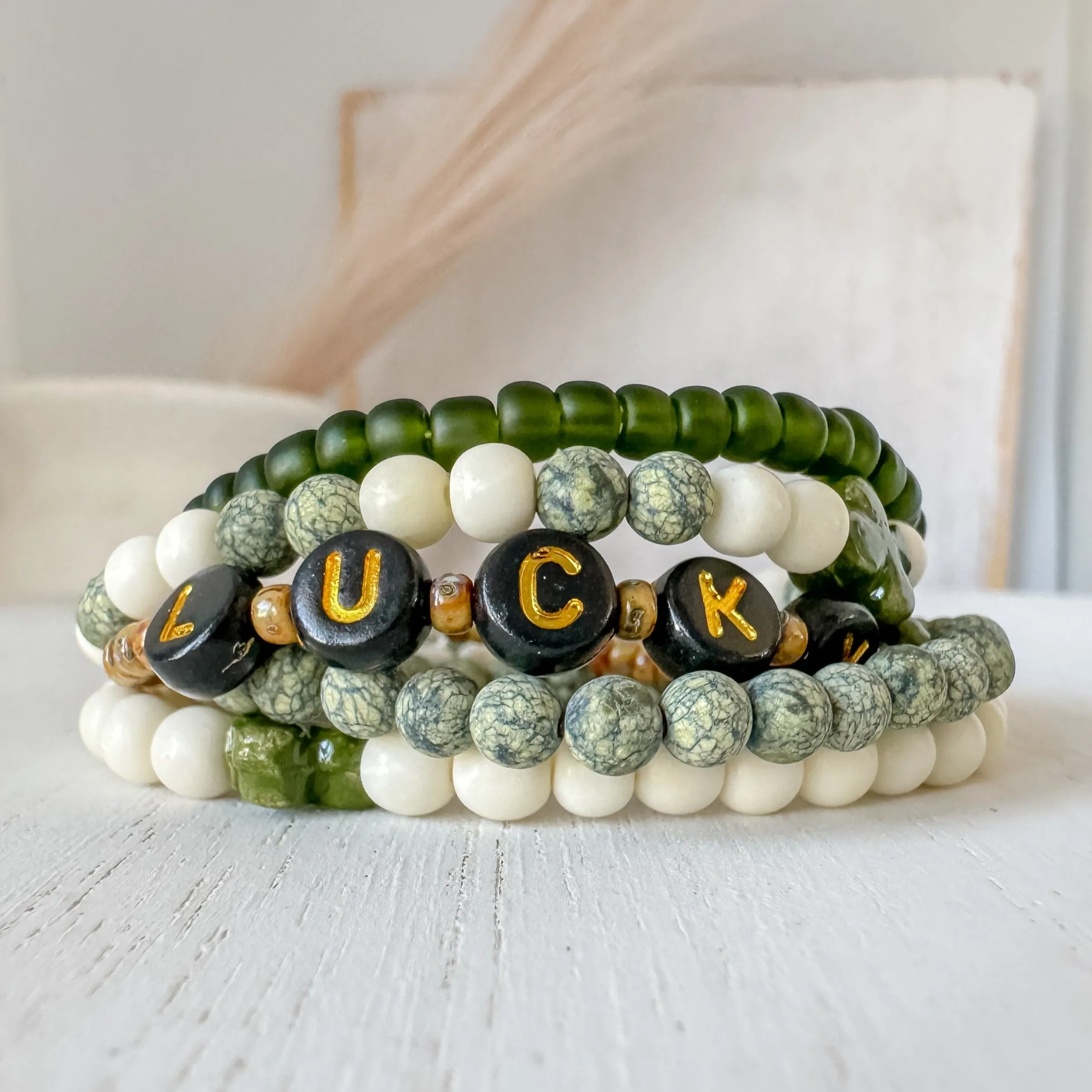 Feelin’ LUCKY Girls Saint Patrick’s Day Bracelets - Set of 3 or Each - Unisex Options