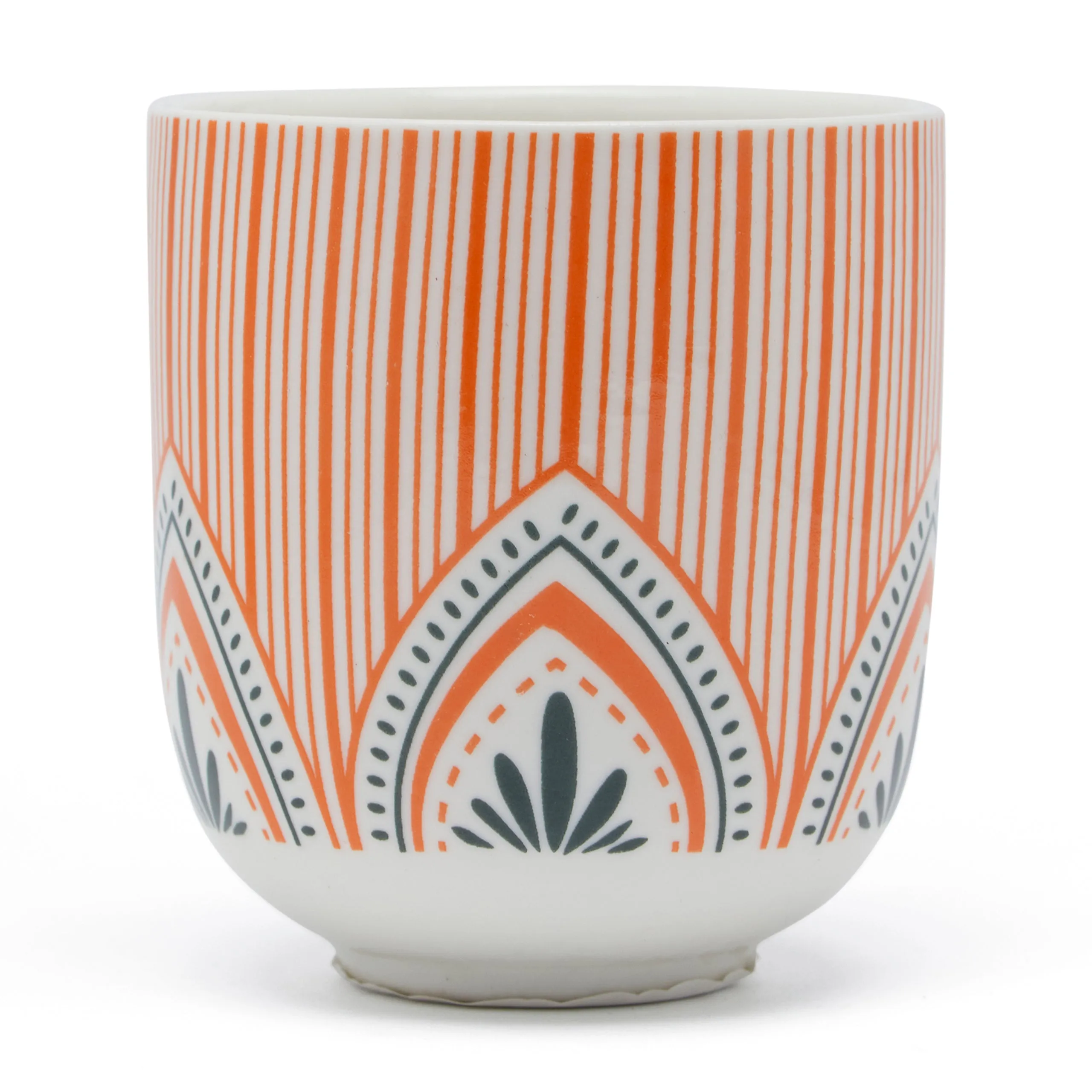 FLORAL MM REVERSE KORI JHALLAR CERAMIC CUP (7×8 CM)