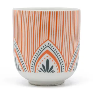 FLORAL MM REVERSE KORI JHALLAR CERAMIC CUP (7×8 CM)
