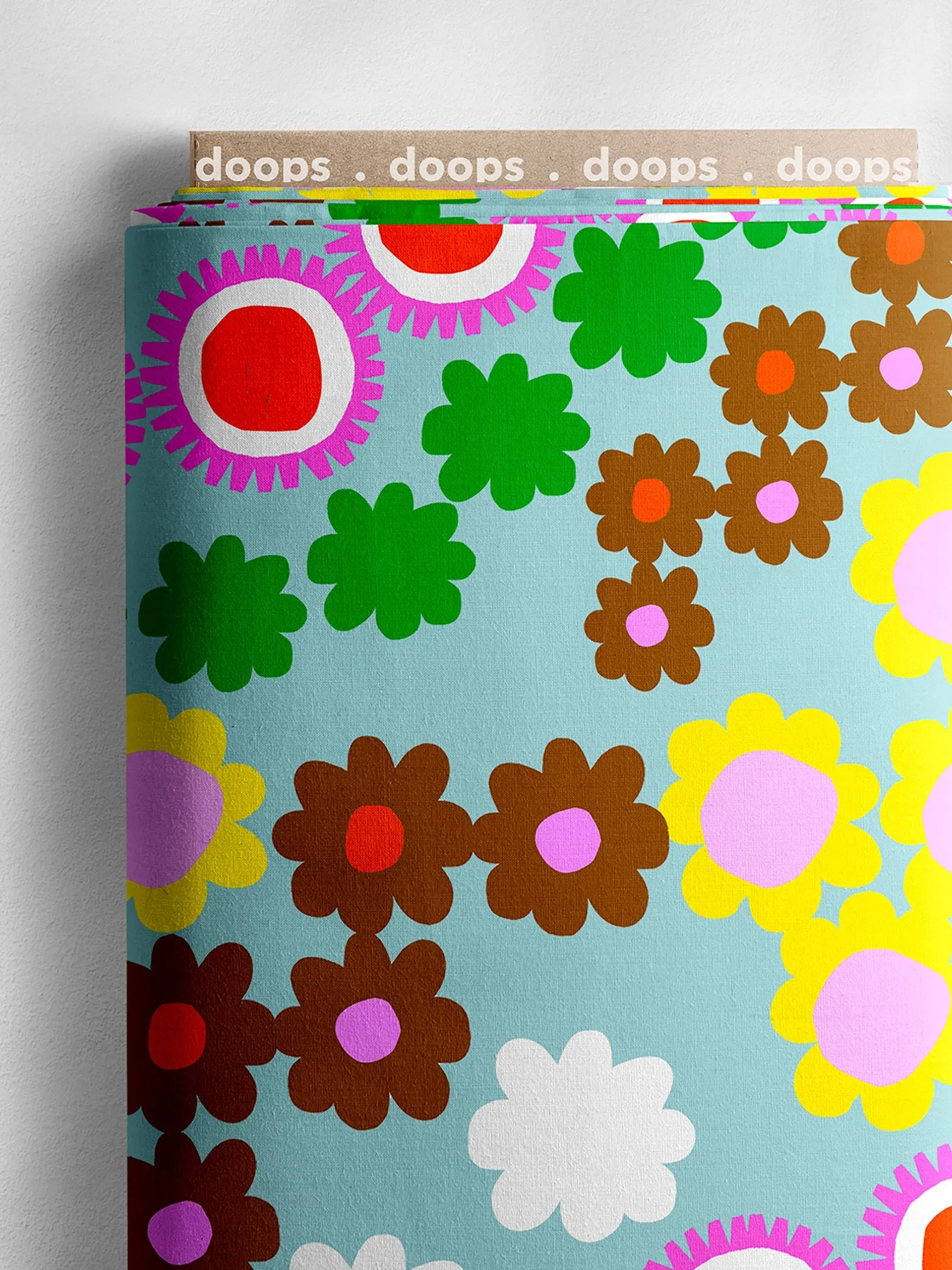 Flower Power (light) organic cotton linen