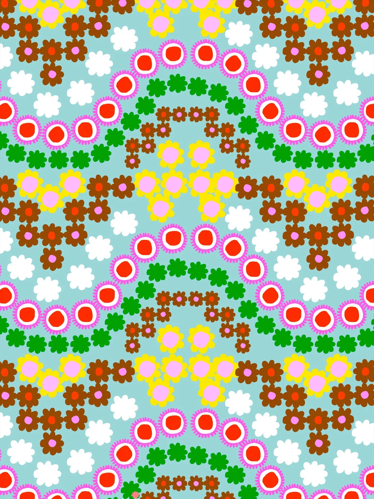 Flower Power (light) organic cotton linen