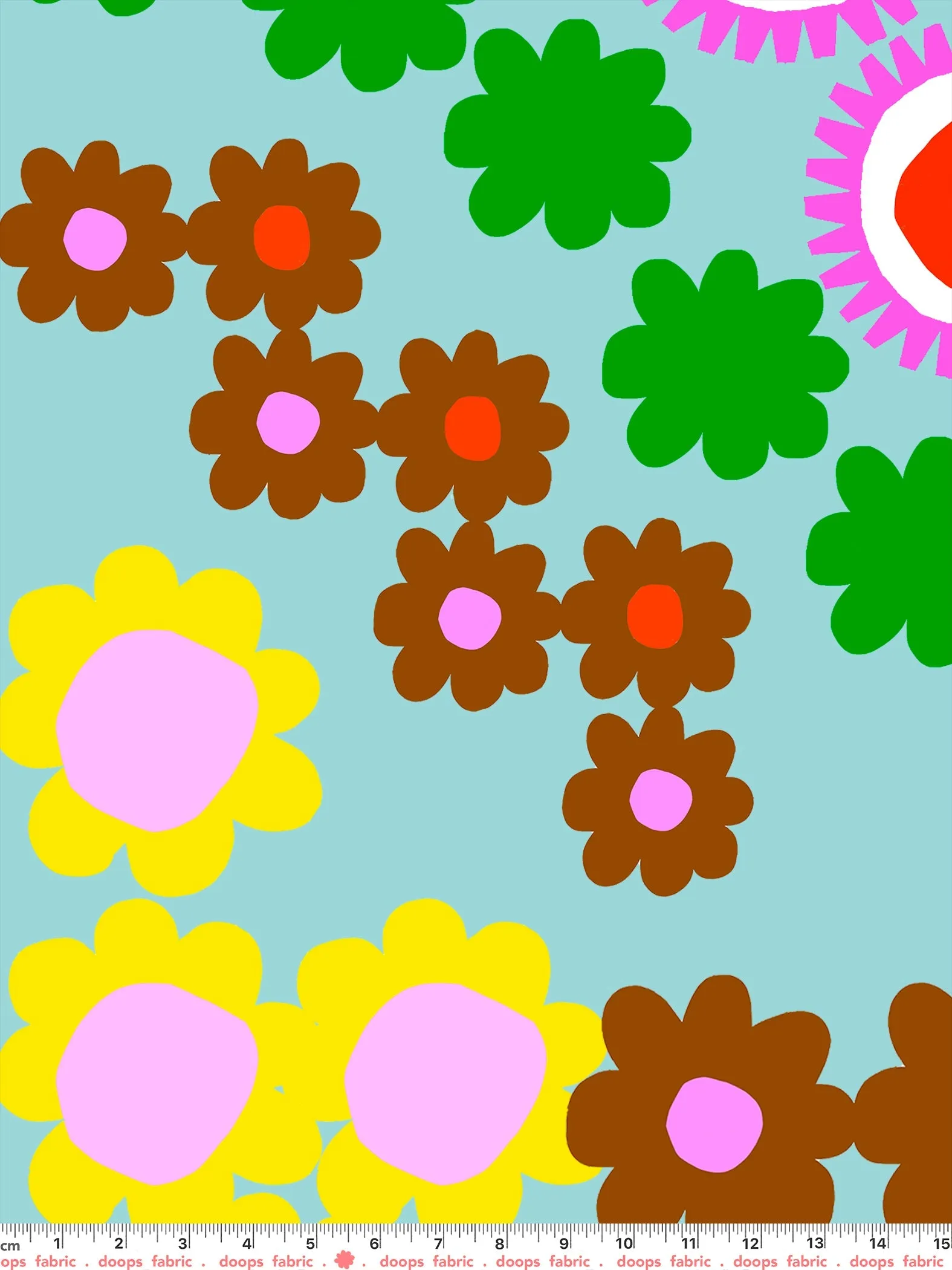 Flower Power (light) organic cotton linen