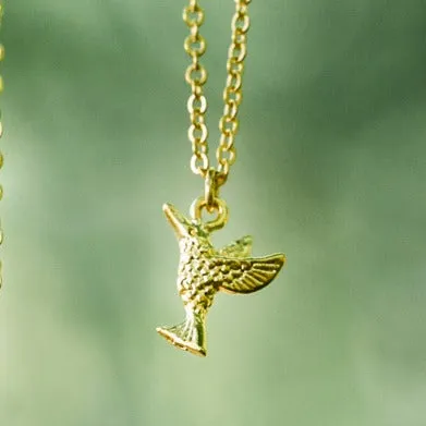 Flying Hummingbird Necklace