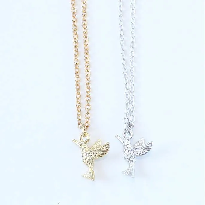 Flying Hummingbird Necklace