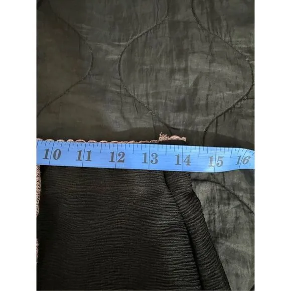 Free People Skirt Size XS Black Lilac Intimately Into Your Half Column Slip NWOT