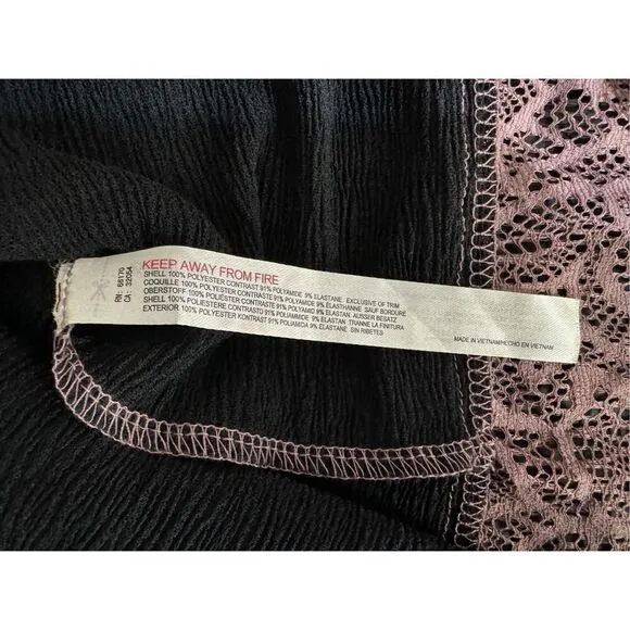 Free People Skirt Size XS Black Lilac Intimately Into Your Half Column Slip NWOT