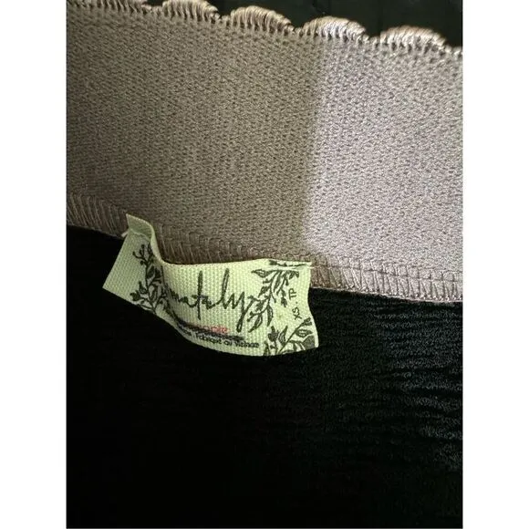 Free People Skirt Size XS Black Lilac Intimately Into Your Half Column Slip NWOT