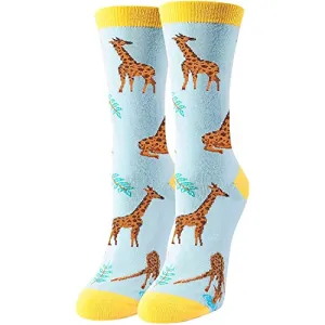 Funny Giraffe Gifts for Women Gifts for Her, Novelty Giraffe Socks Crazy Silly Fun Socks, Giraffe Gifts for Giraffe Lovers
