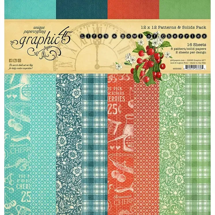 G45 - Life's a Bowl of Cherries  - 12x12 Patterns & Solids