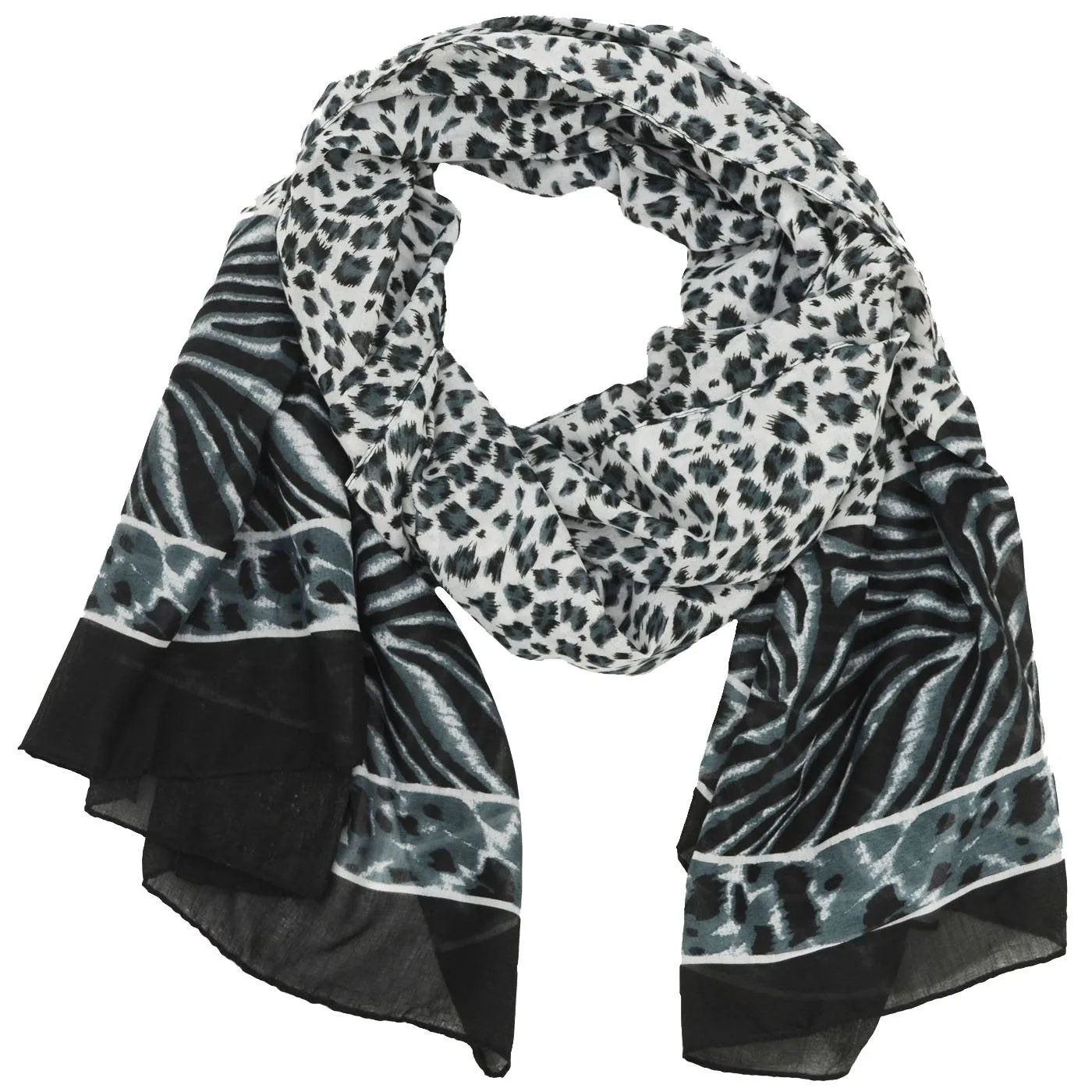 Gardenia Sheer Animal Print Scarf