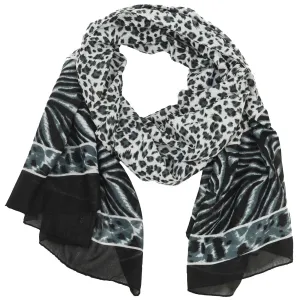 Gardenia Sheer Animal Print Scarf