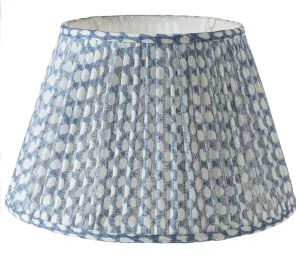 GATHERED BEDWYN IN BLUE WICKER LIGHT LINEN