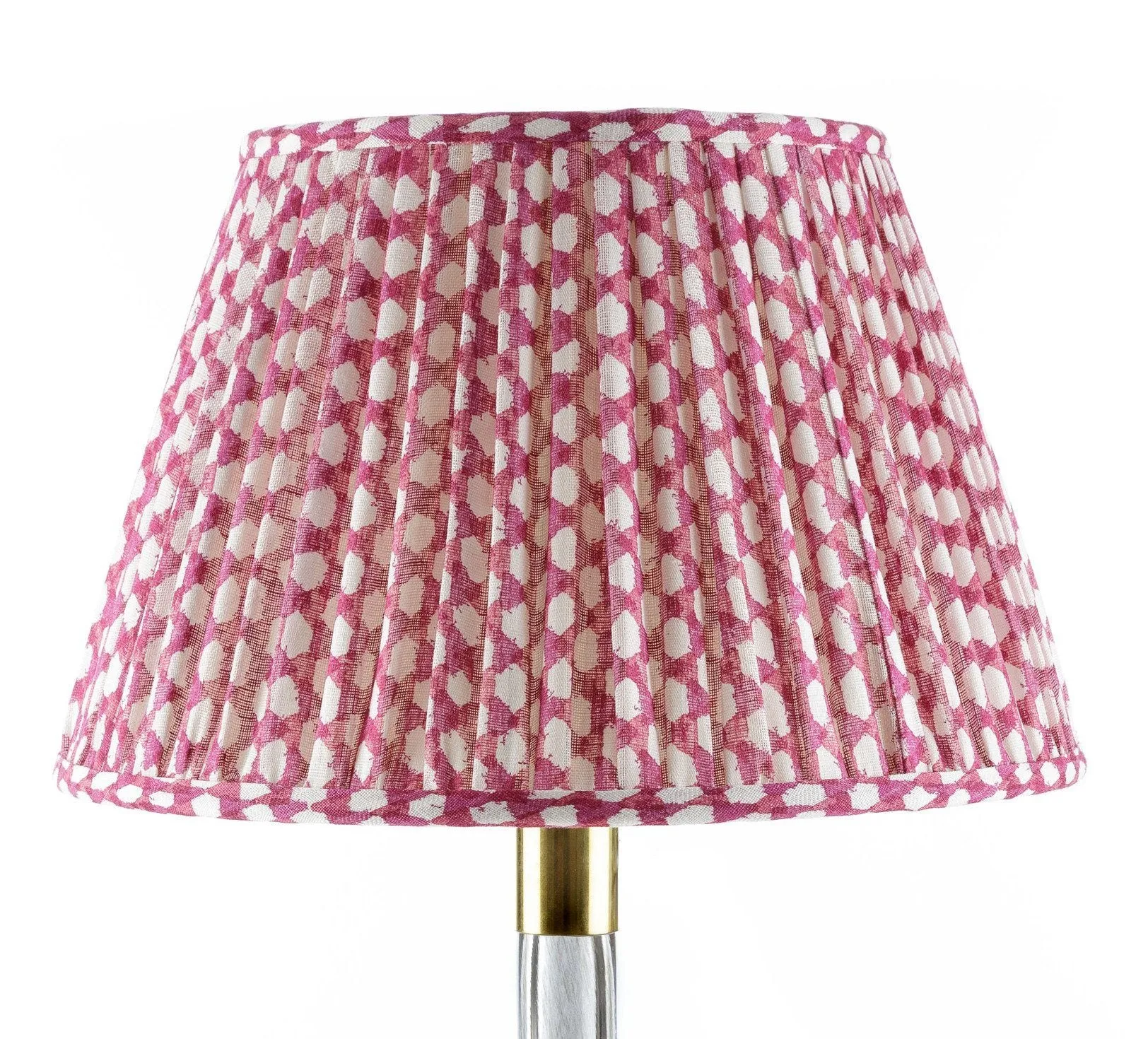 GATHERED BEDWYN IN FUSCHIA WICKER  LIGHT LINEN