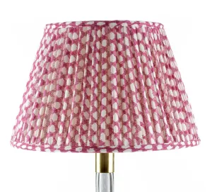 GATHERED BEDWYN IN FUSCHIA WICKER  LIGHT LINEN