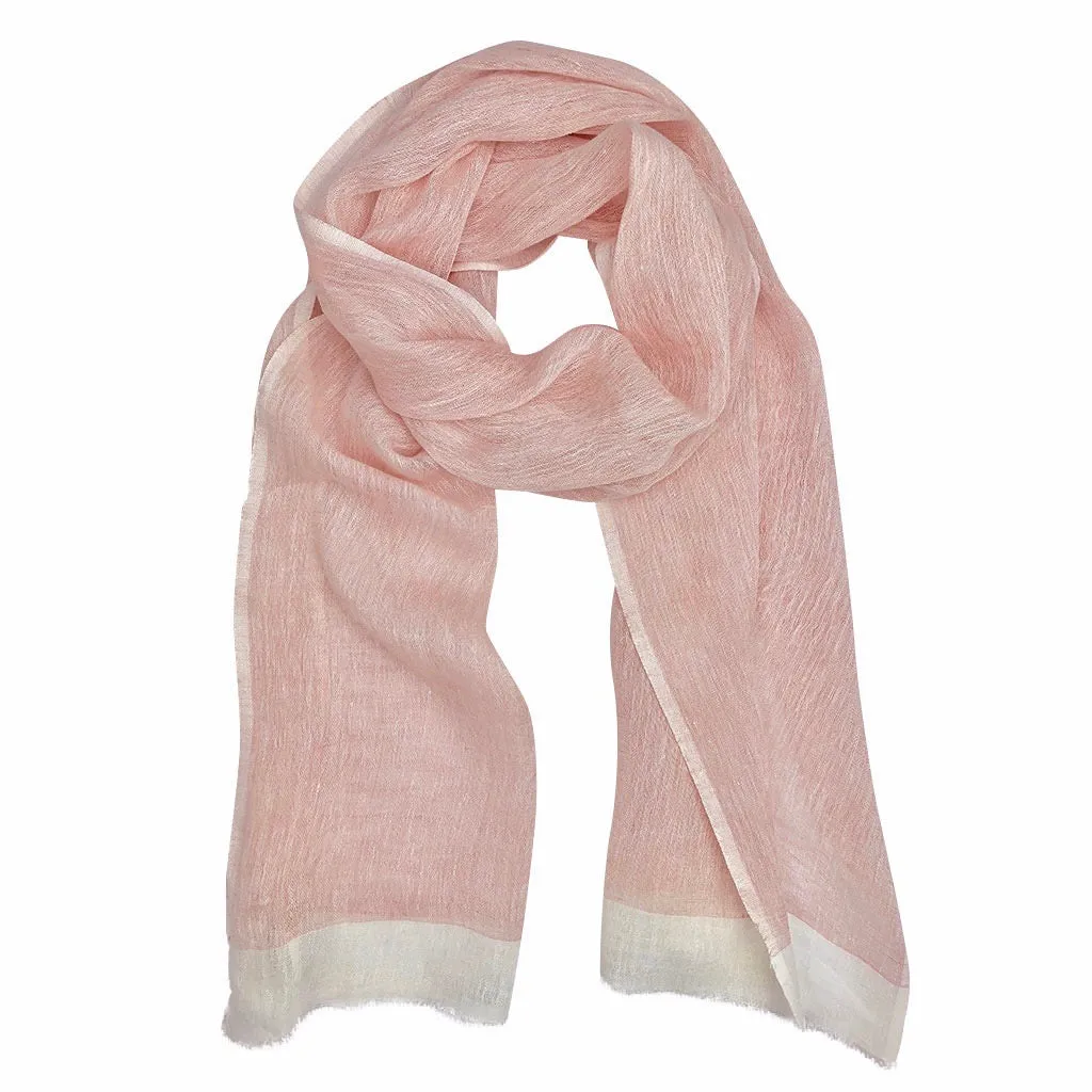 Gauze Linen Two Tone Scarf by SLATE   SALT