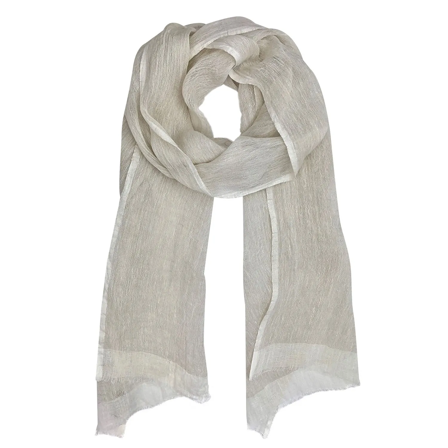 Gauze Linen Two Tone Scarf by SLATE   SALT