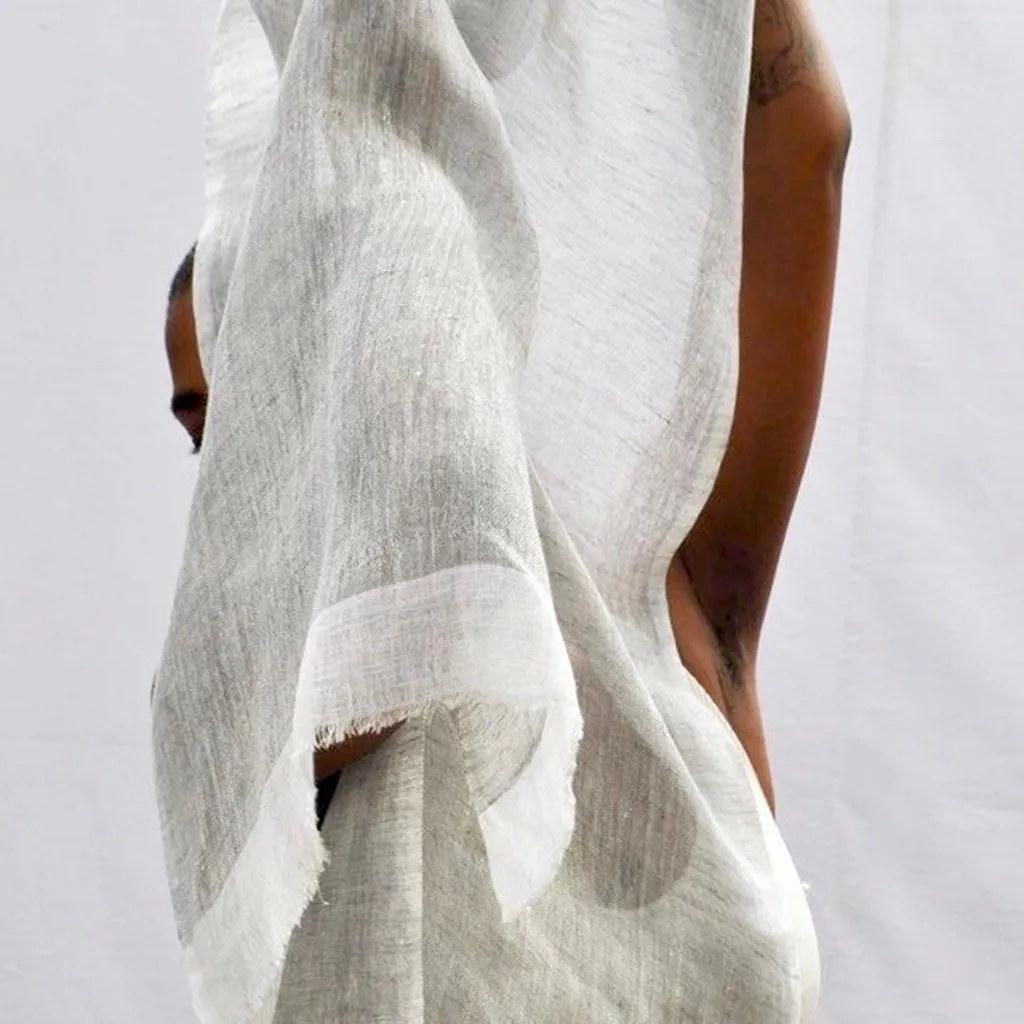 Gauze Linen Two Tone Scarf by SLATE   SALT
