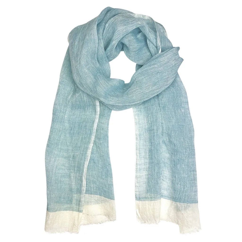 Gauze Linen Two Tone Scarf by SLATE   SALT