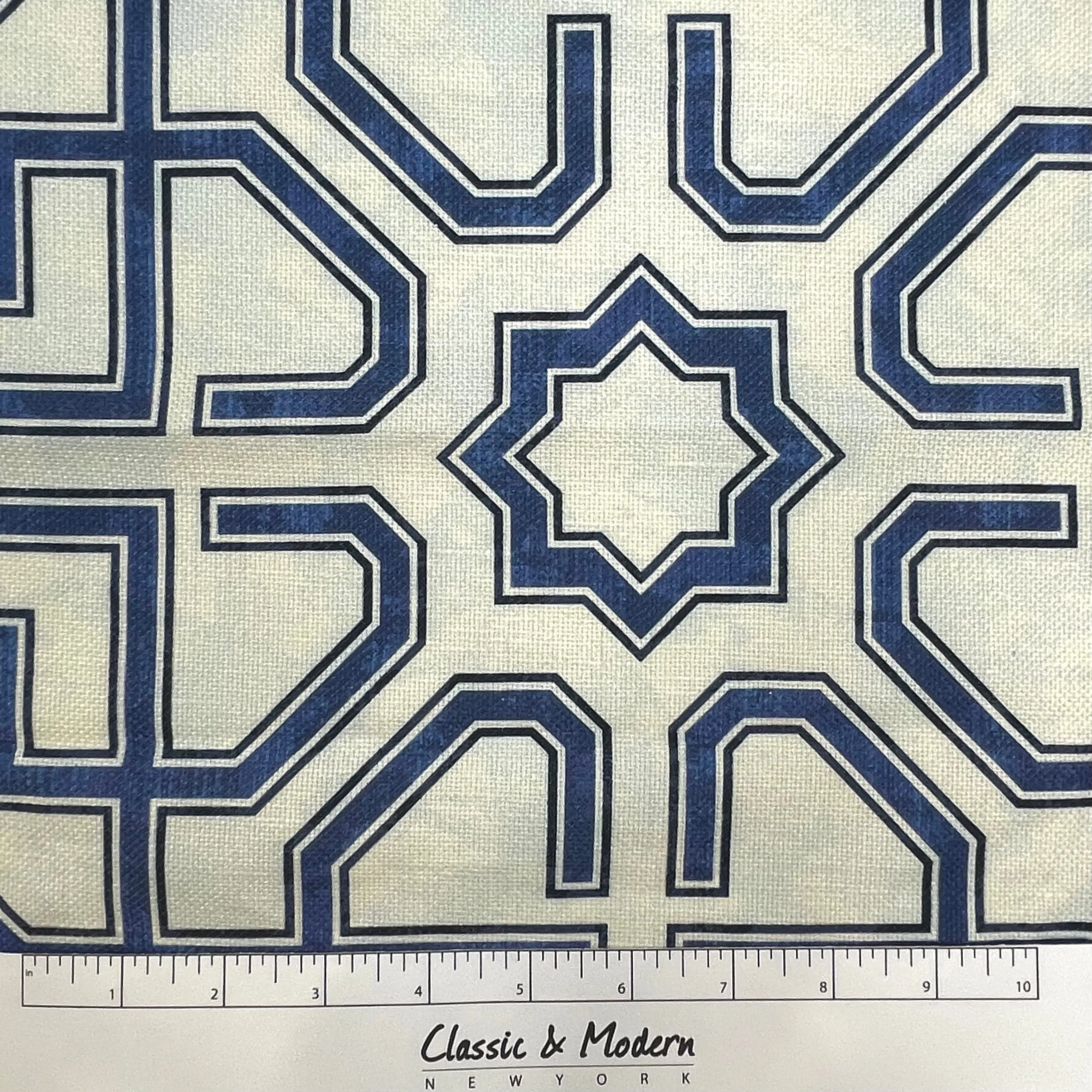 Geometric Linen Blend Fabric By The Yard/CL1067