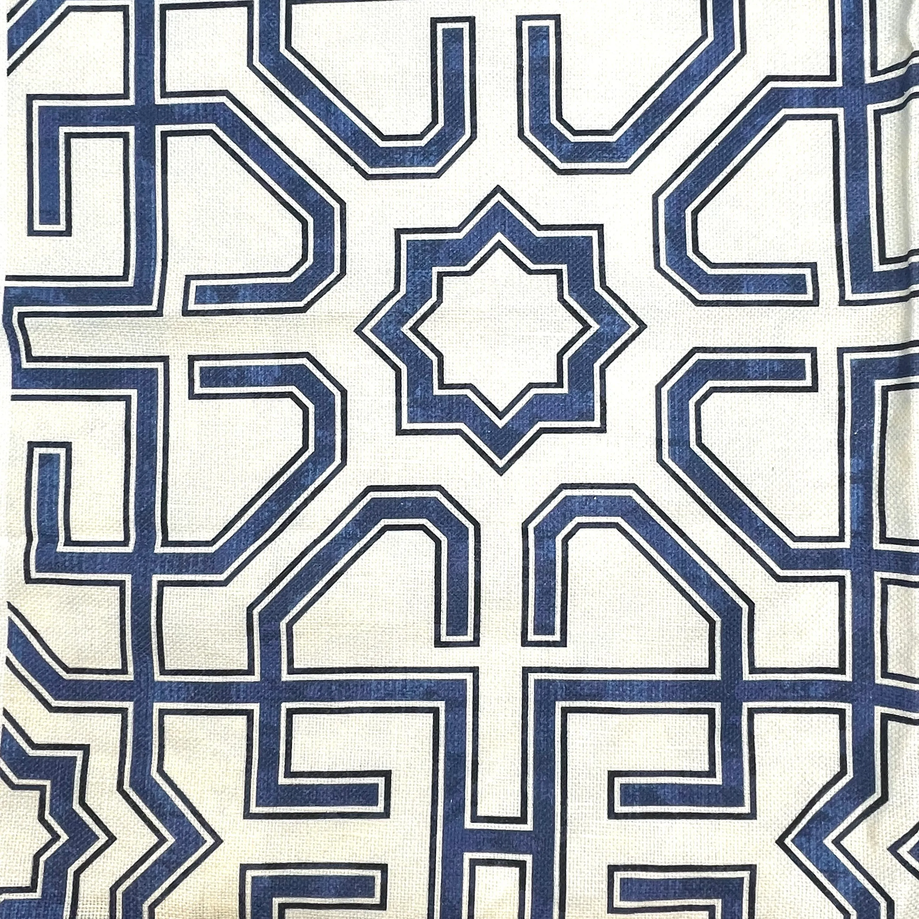 Geometric Linen Blend Fabric By The Yard/CL1067