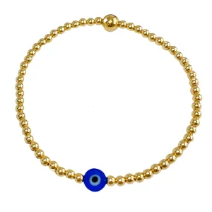 Gold Evil Eye Bead Bracelet