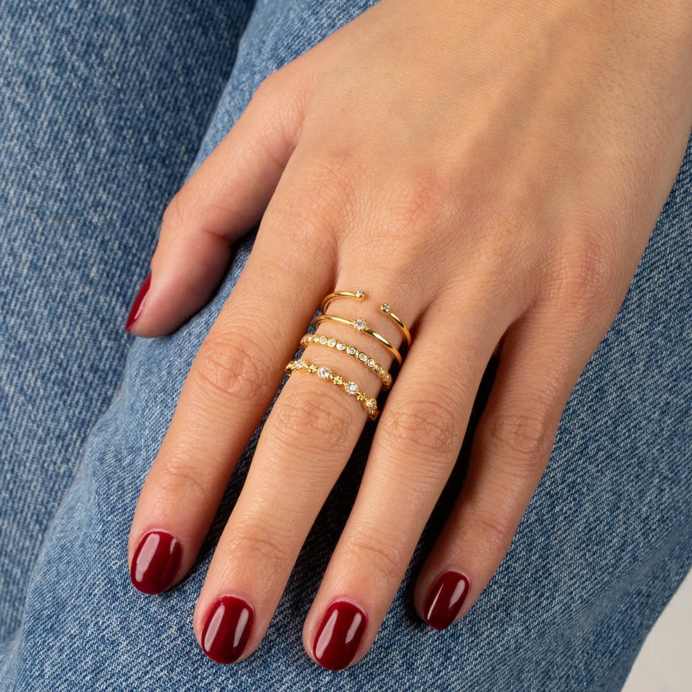 Gold Goddess Ring Combo Set