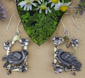 Gothic Raven Earrings