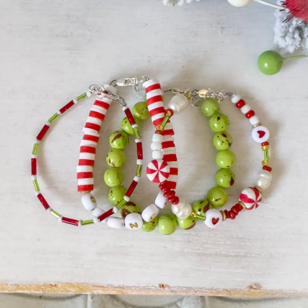 Grinchmas Christmas Bracelet Set - Set of 3 or Each - Unisex Options