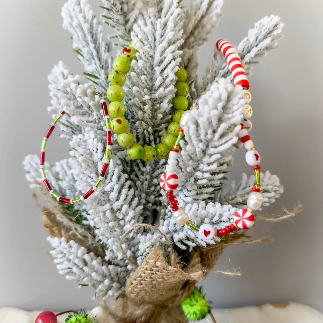 Grinchmas Christmas Bracelet Set - Set of 3 or Each - Unisex Options