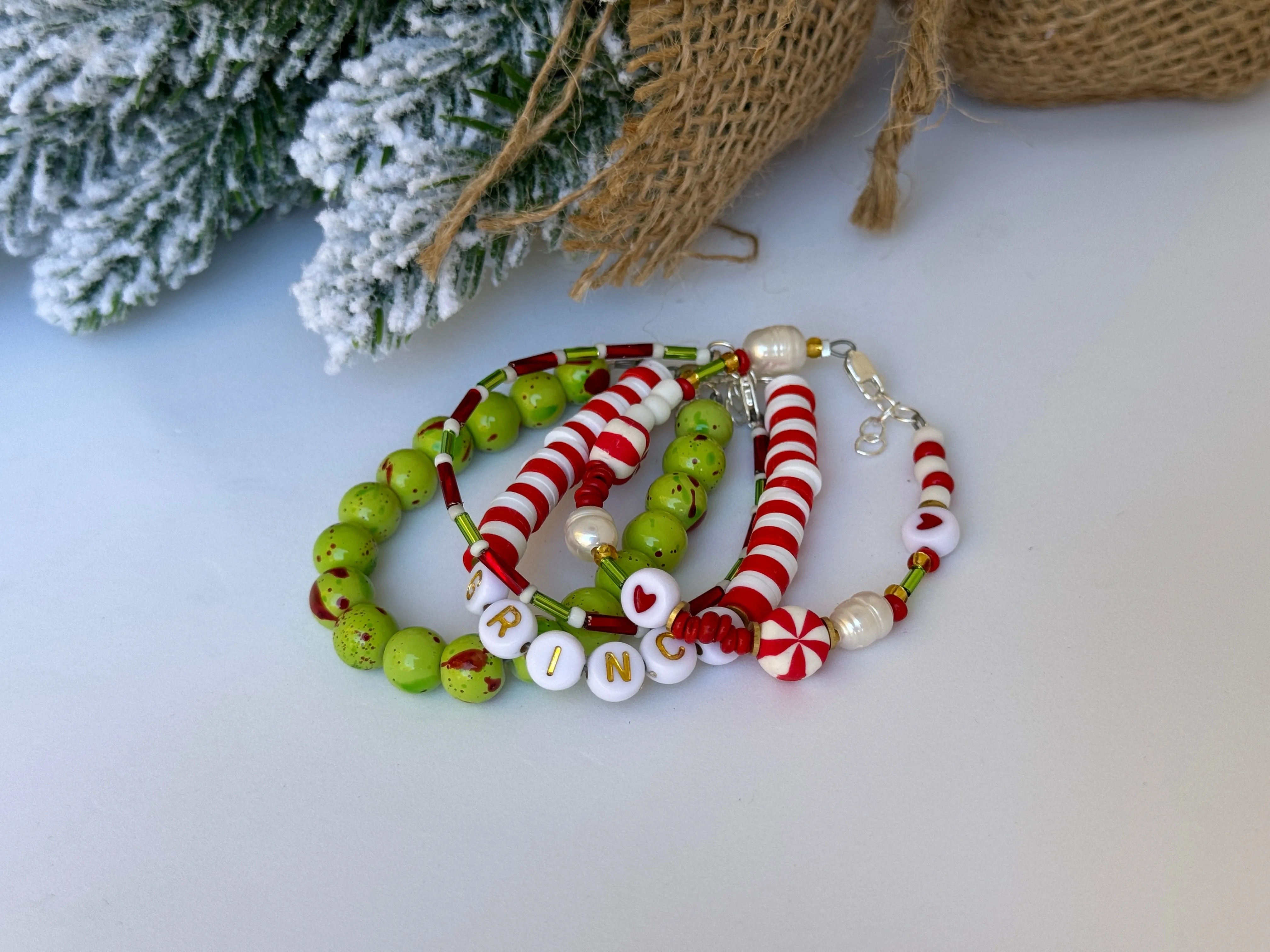 Grinchmas Christmas Bracelet Set - Set of 3 or Each - Unisex Options