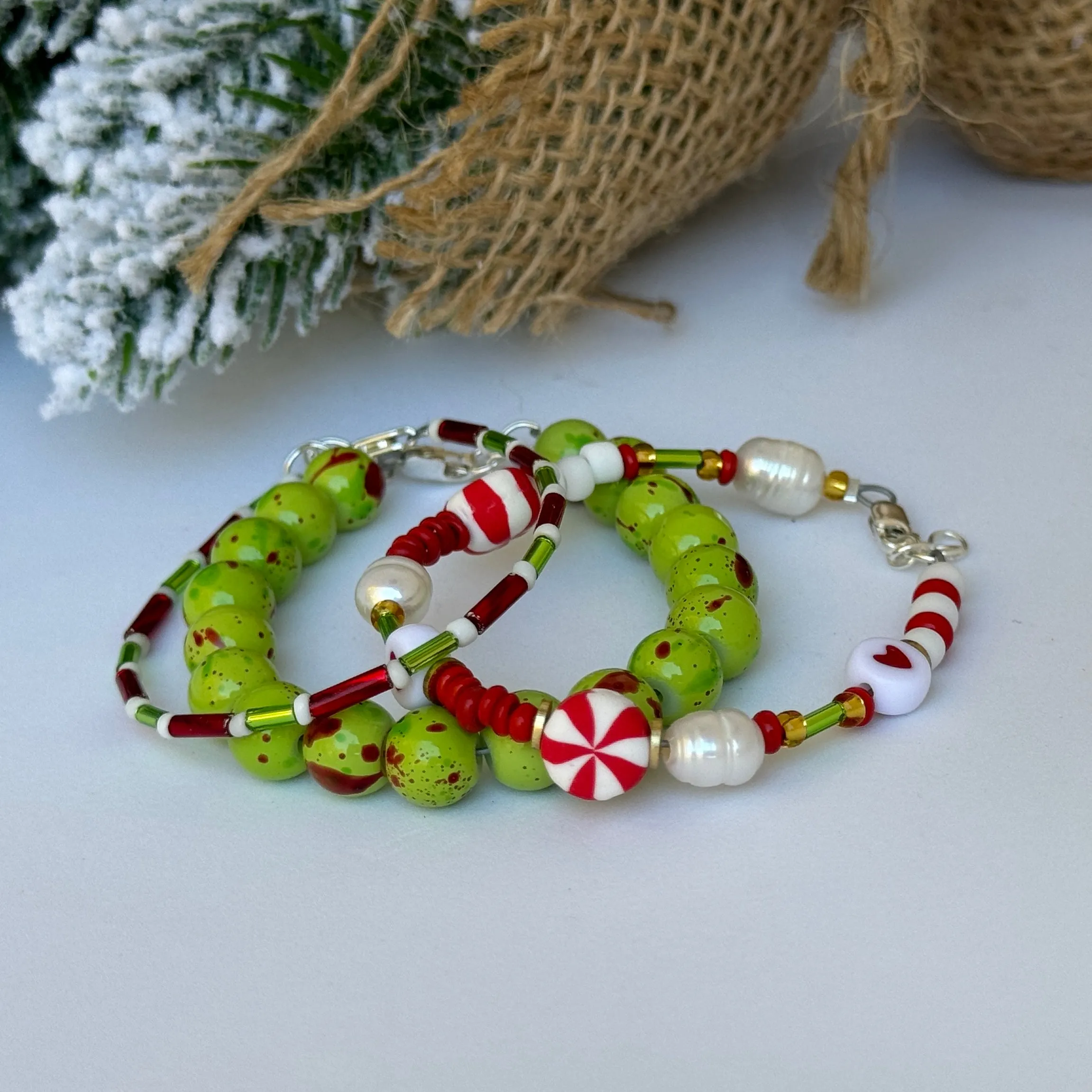 Grinchmas Christmas Bracelet Set - Set of 3 or Each - Unisex Options