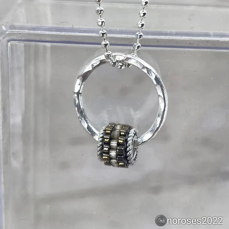 Grommet Drop Necklace, Smoke