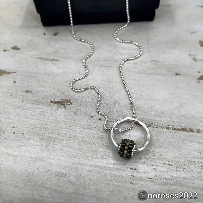 Grommet Drop Necklace, Smoke