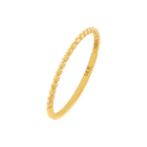 Half Beaded Pinky Ring 14K