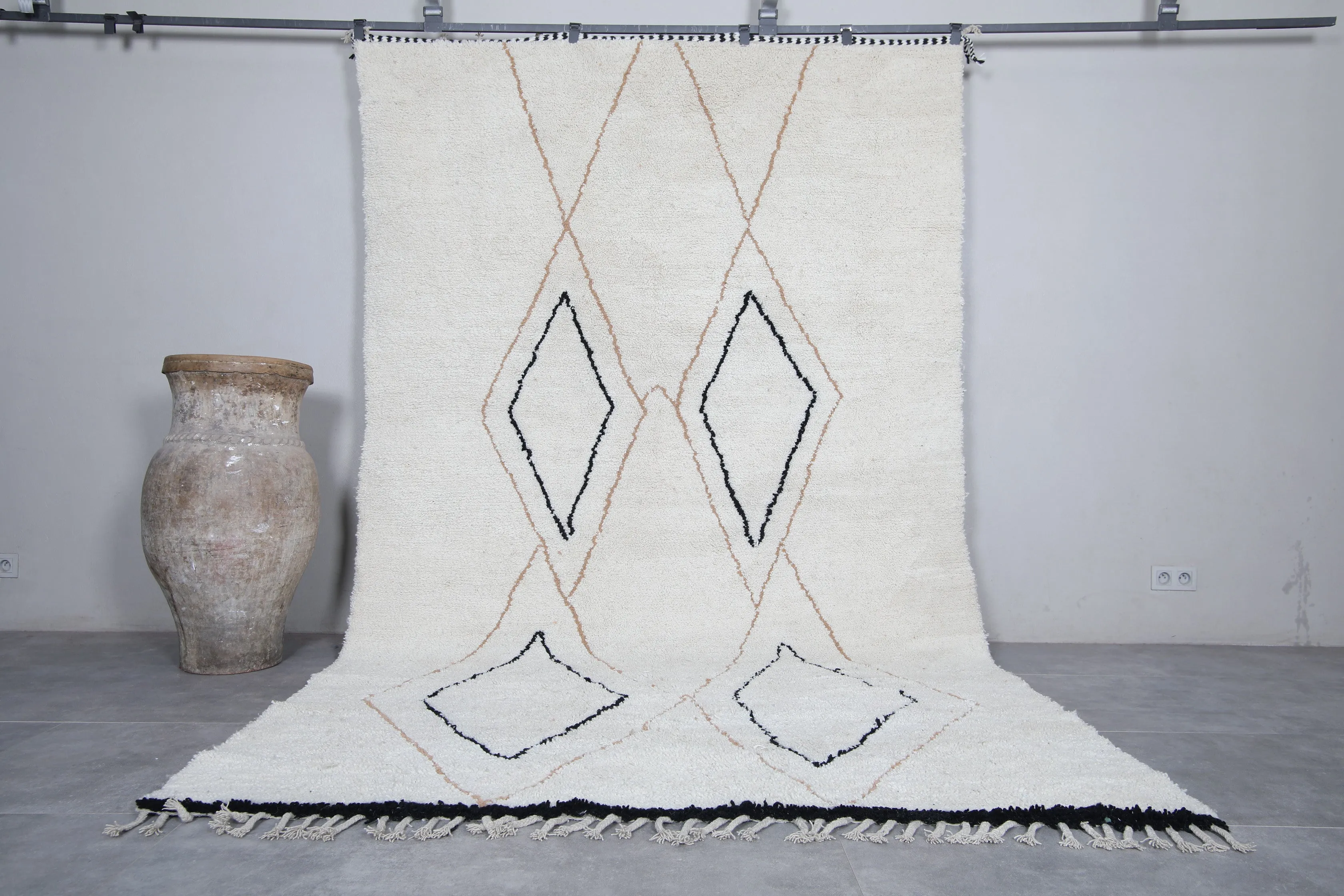Handmade Beni ourain rug - Berber rug - Hand Knotted rug